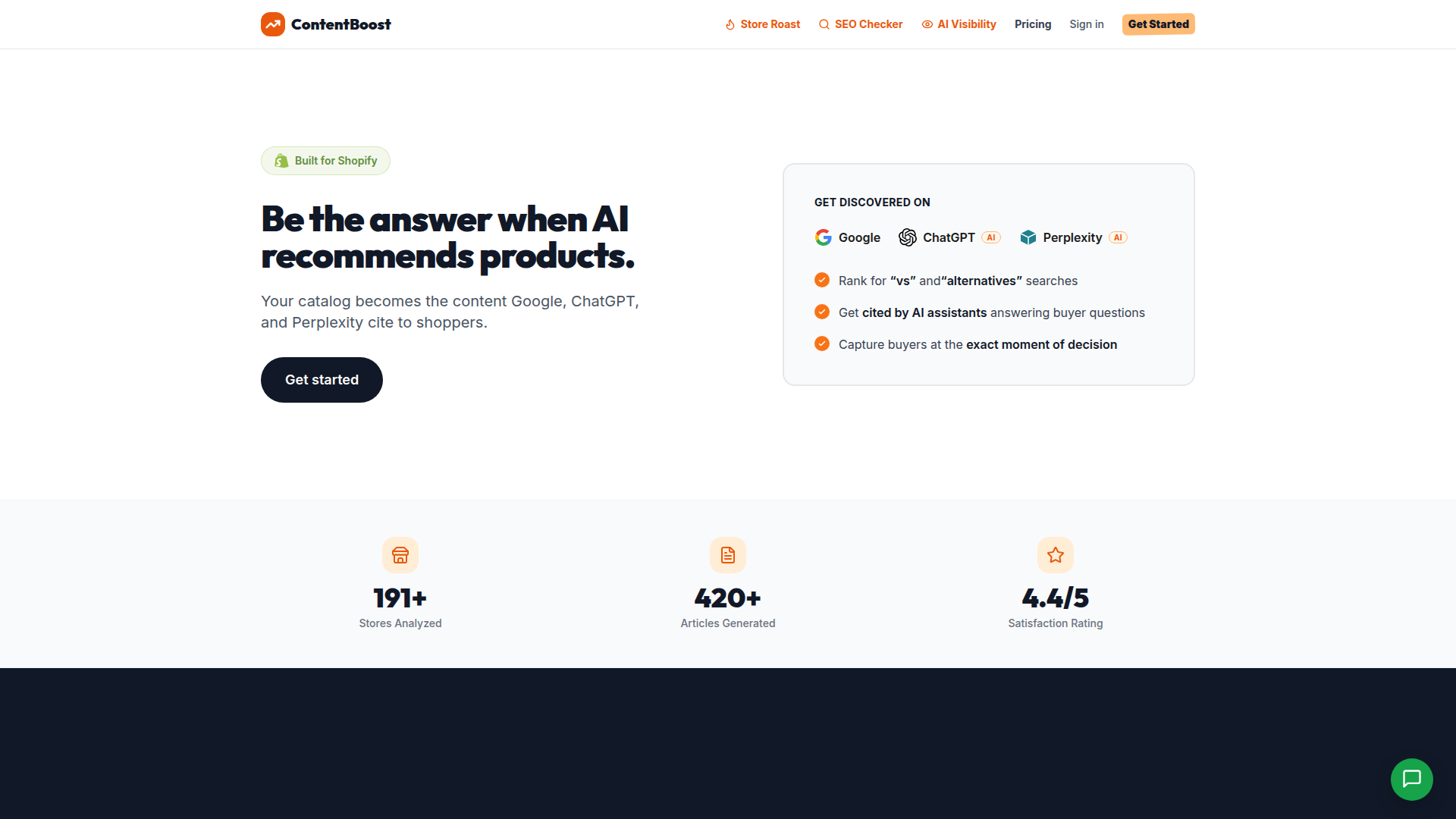 ContentBoost homepage